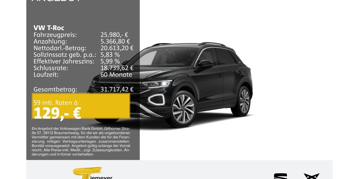 VW T-Roc 19.193 km 25.680 &euro; Gelsenkirchen OT Beckhausen 45899