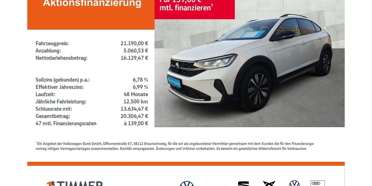 VW Taigo 19.879 km 20.660 &euro; Borken 46325