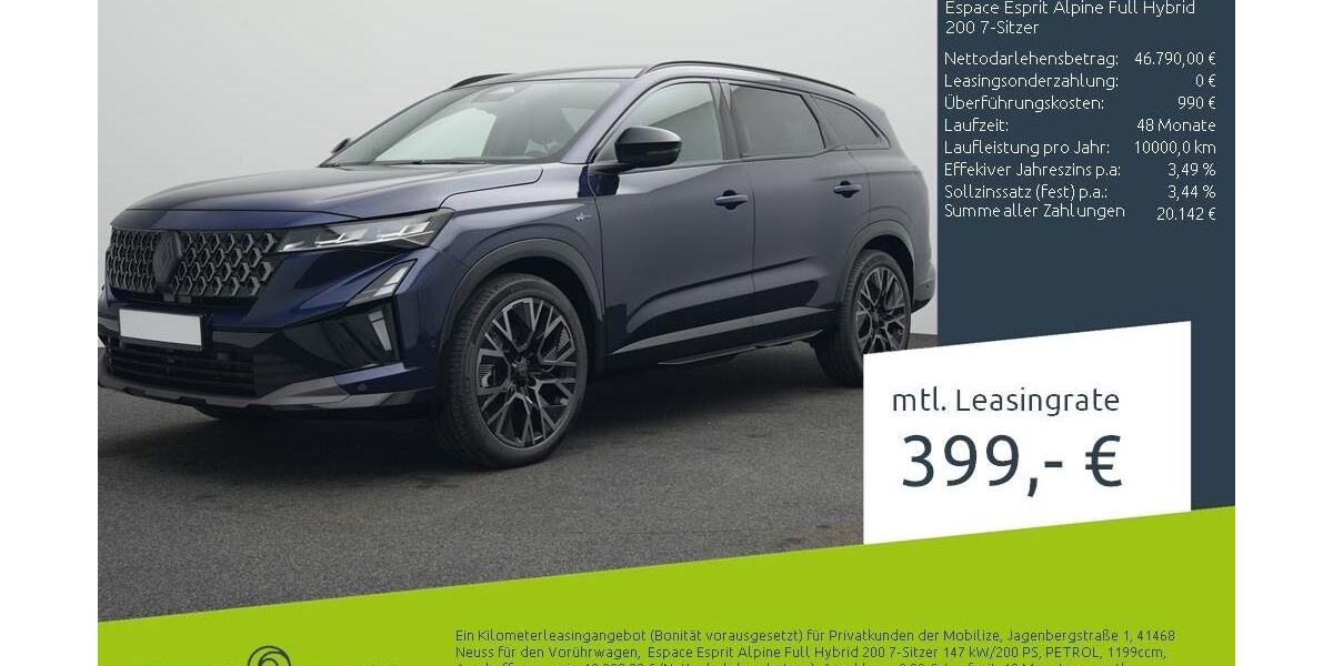 Renault Espace 1.500 km 44.840 &euro; Borken 46325