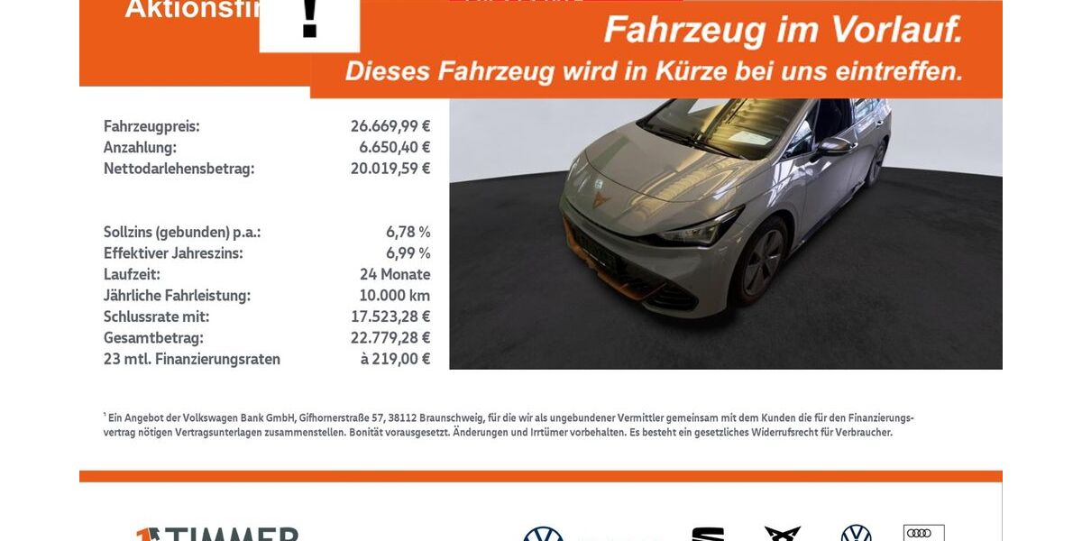 Cupra Born 25.974 km 26.670 &euro; Dülmen 48249