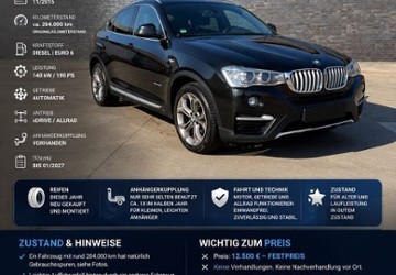 BMW X4 284.000 km 12.500 &euro; Dorsten 46282