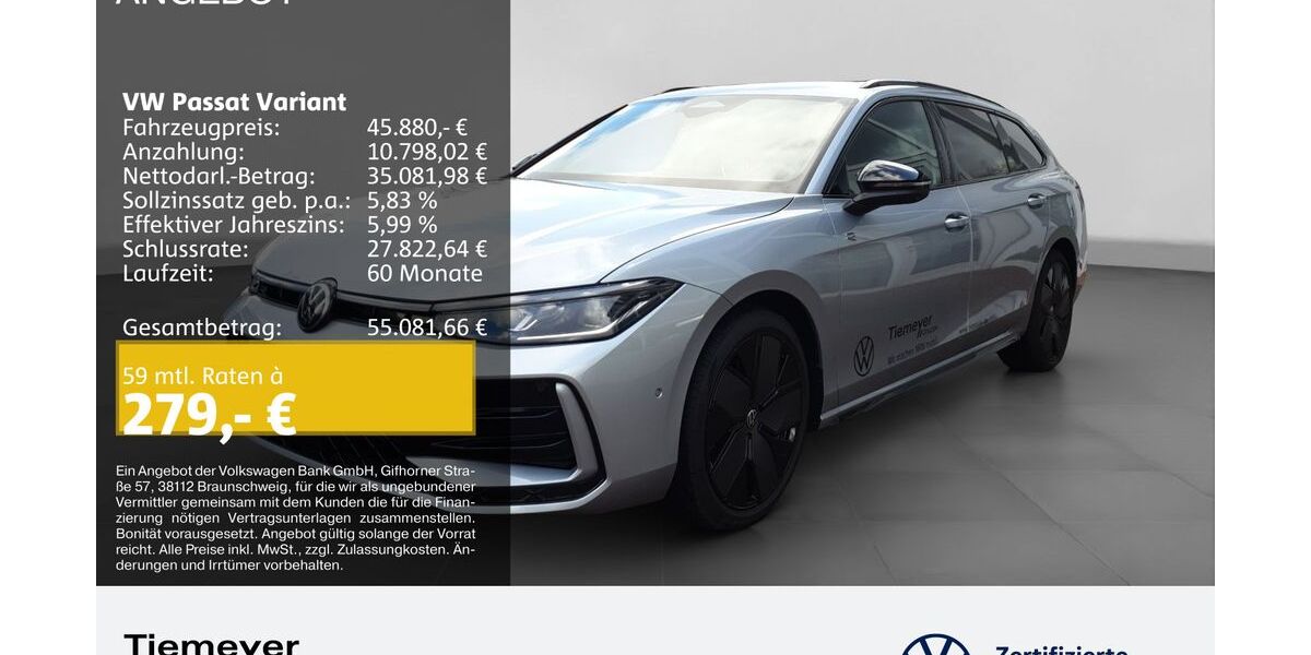 VW Passat Variant 2.998 km 45.880 &euro; Bochum 44892