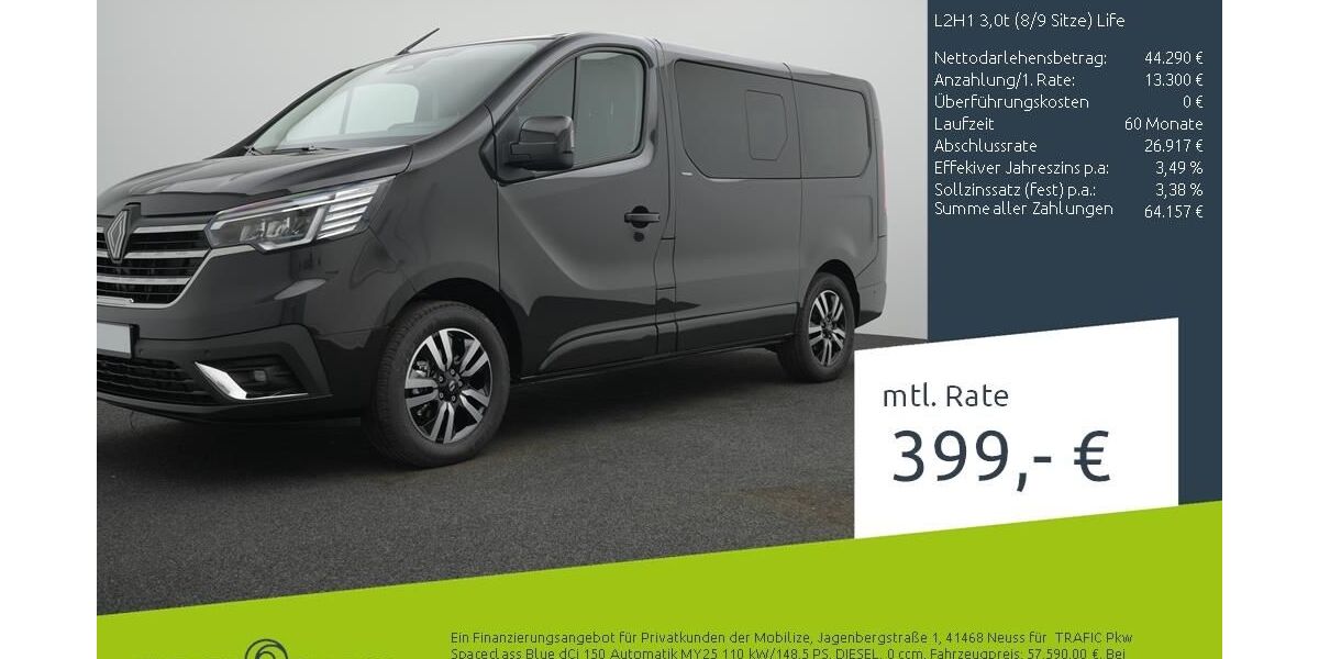 Renault Trafic 1.500 km 47.940 &euro; Borken 46325