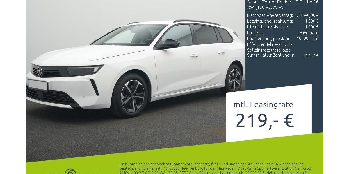 Opel Astra 1.500 km 23.449 &euro; Borken 46325