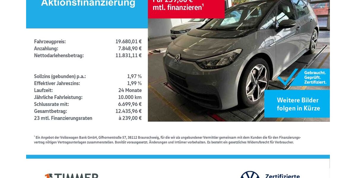 VW ID.3 17.972 km 19.680 &euro; Borken 46325