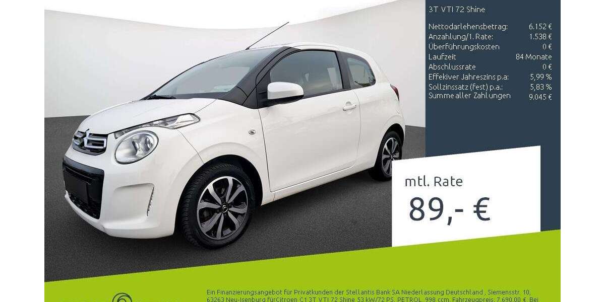 Citroen C1 68.265 km 7.690 &euro; Borken 46325