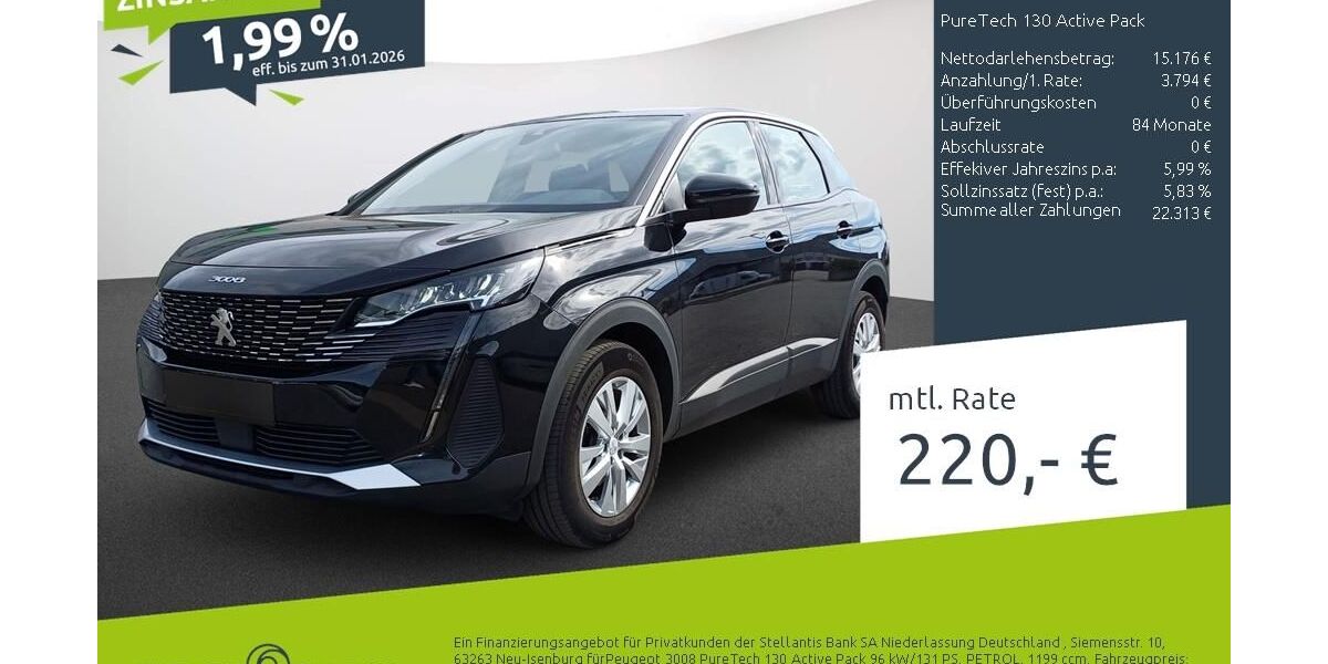 Peugeot 3008 28.858 km 18.660 &euro; Borken 46325