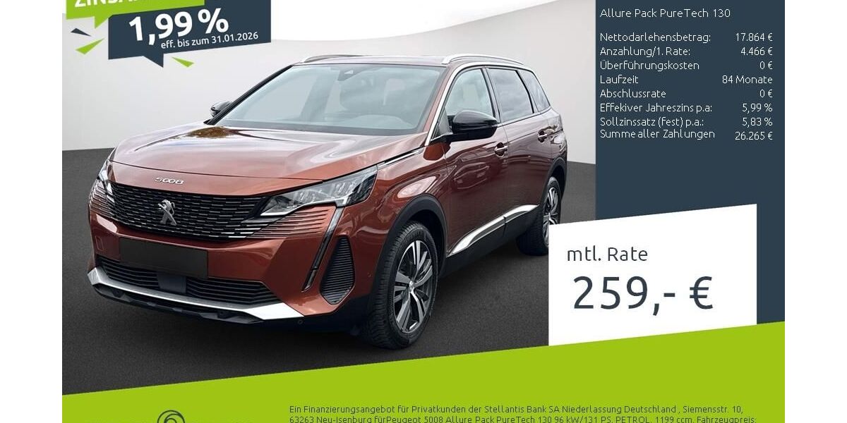 Peugeot 5008 18.908 km 22.489 &euro; Borken 46325