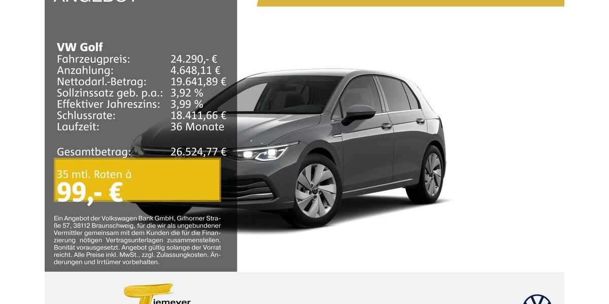 VW Golf 12.286 km 24.290 &euro; Herne 44653