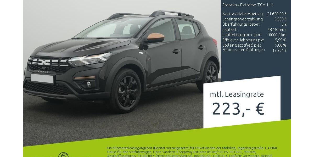 Dacia Sandero 1.500 km 19.190 &euro; Borken 46325