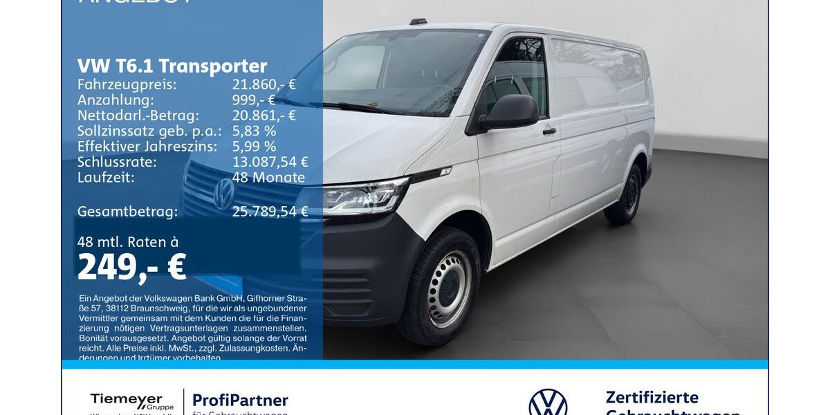 VW T6 Transporter 101.826 km 21.340 &euro; Recklinghausen 45663