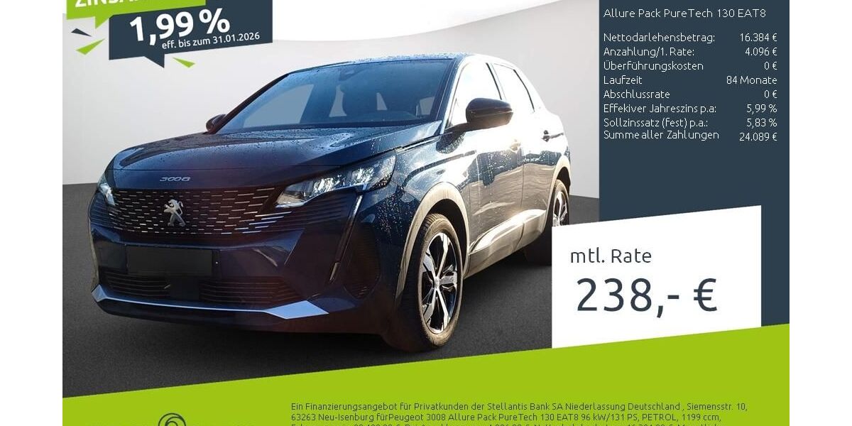 Peugeot 3008 11.965 km 20.979 &euro; Borken 46325