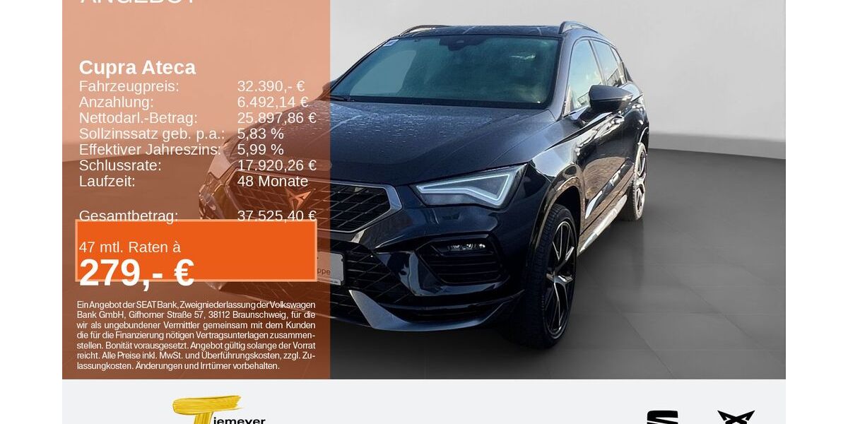 Cupra Ateca 44.479 km 31.970 &euro; Recklinghausen 45663
