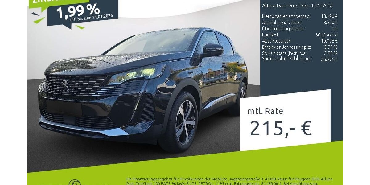Peugeot 3008 28.421 km 21.490 &euro; Borken 46325