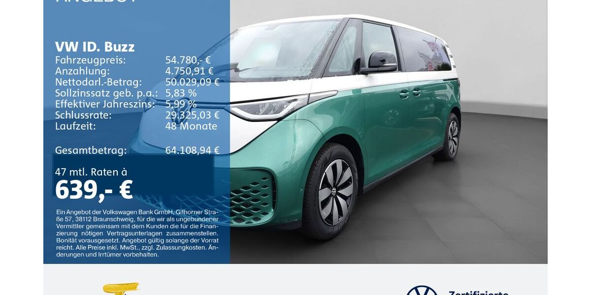 VW ID. Buzz 1.999 km 54.780 &euro; Bochum 44892