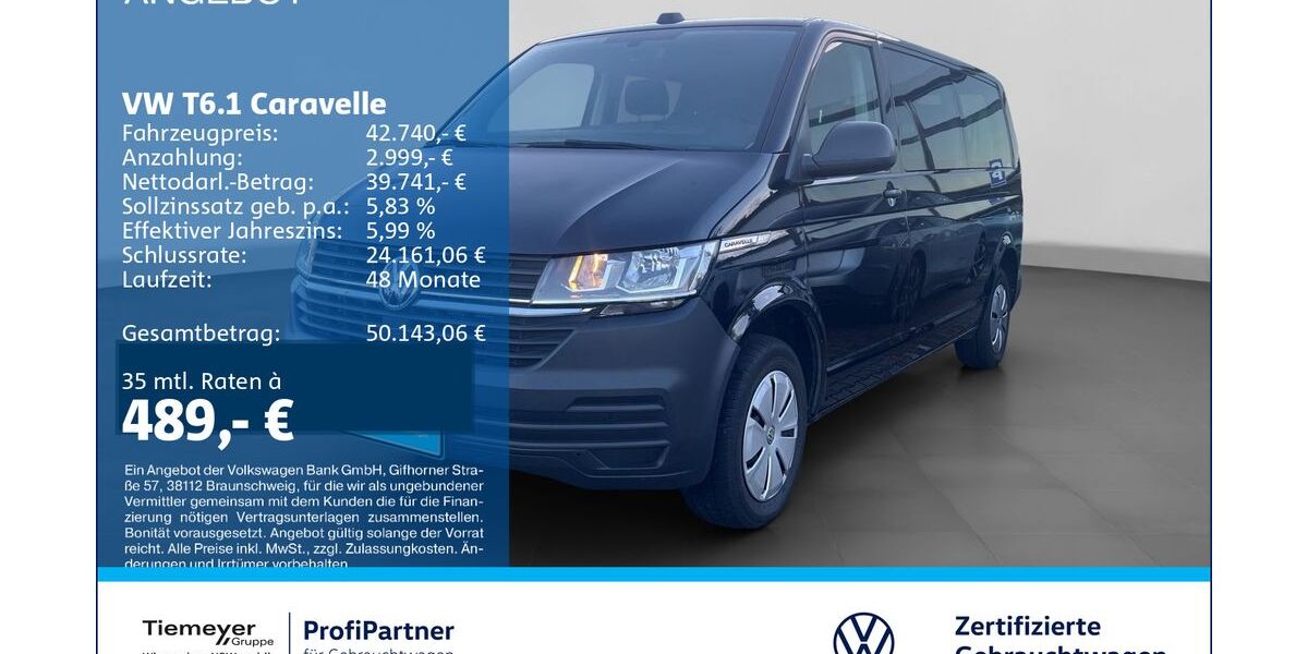 VW T6 Caravelle 48.252 km 41.890 &euro; Recklinghausen 45663