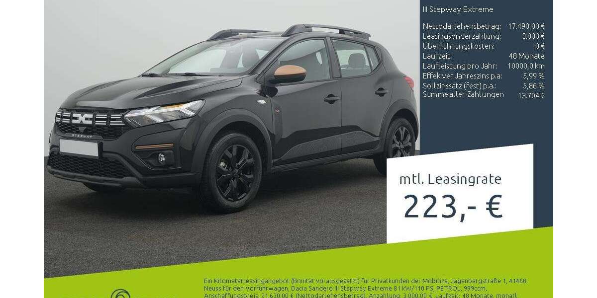 Dacia Sandero 1.500 km 17.490 &euro; Borken 46325