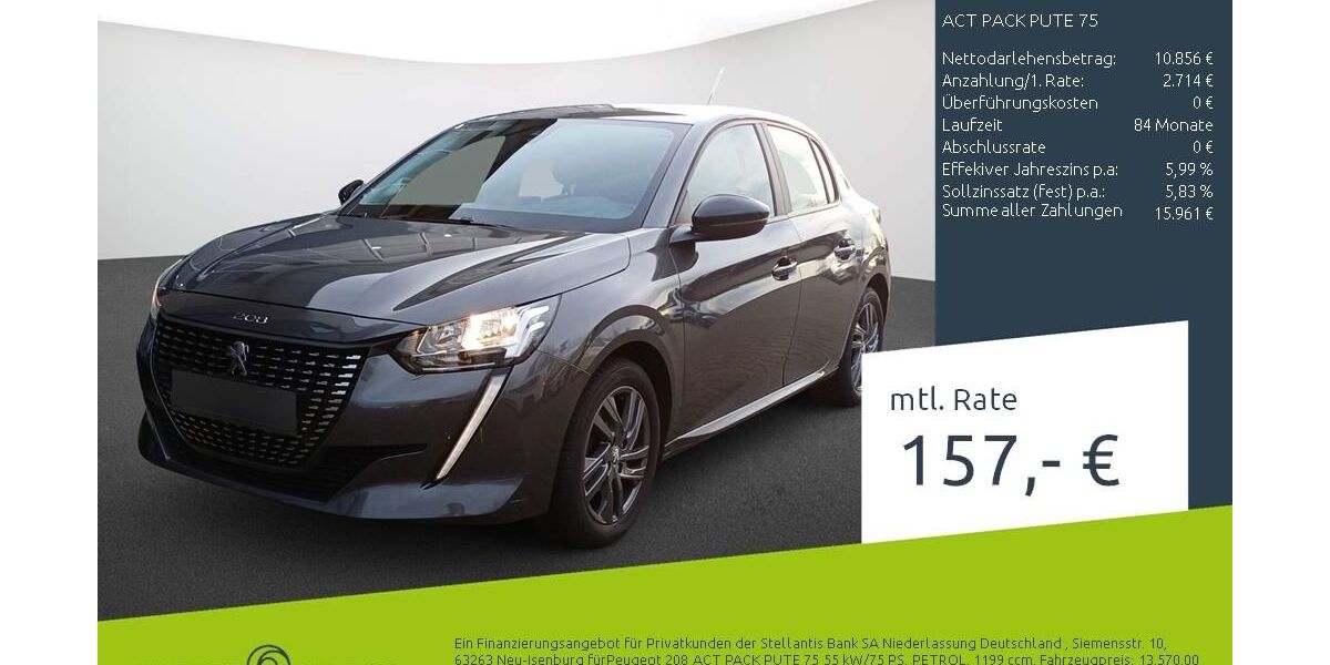 Peugeot 208 44.182 km 13.949 &euro; Borken 46325