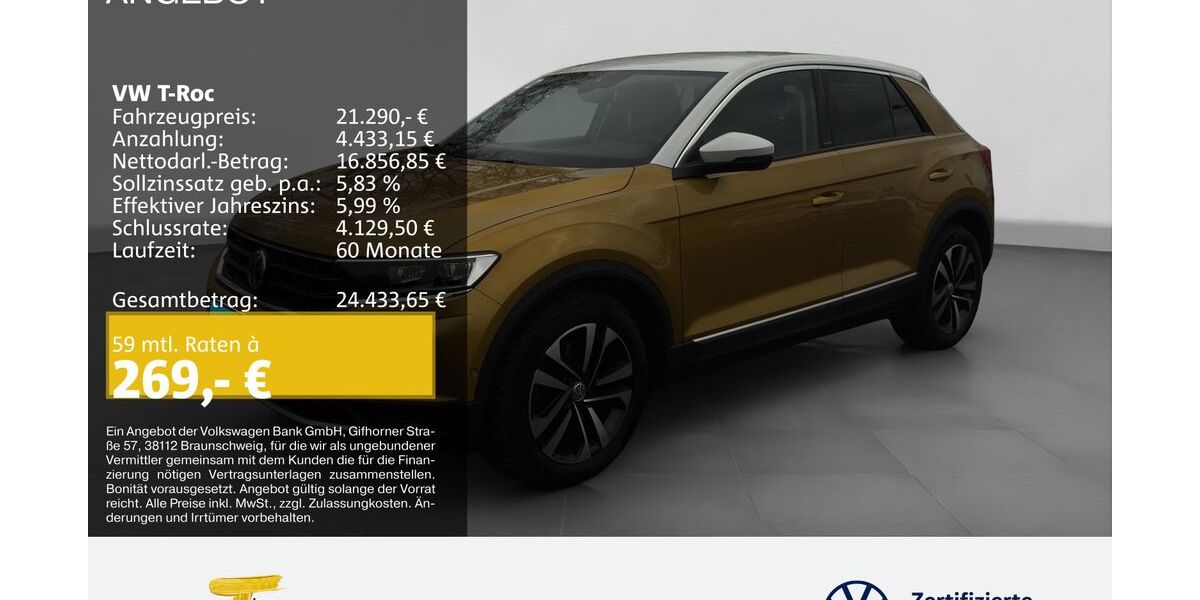 VW T-Roc 51.979 km 19.980 &euro; Duisburg 47059