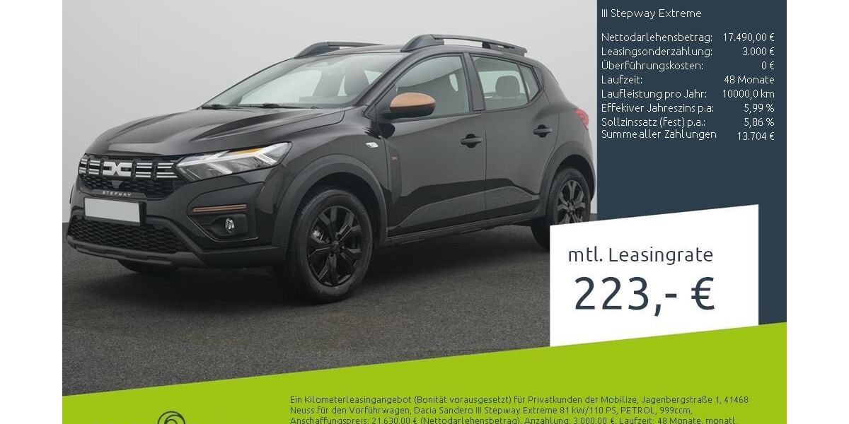 Dacia Sandero 1.500 km 17.490 &euro; Borken 46325