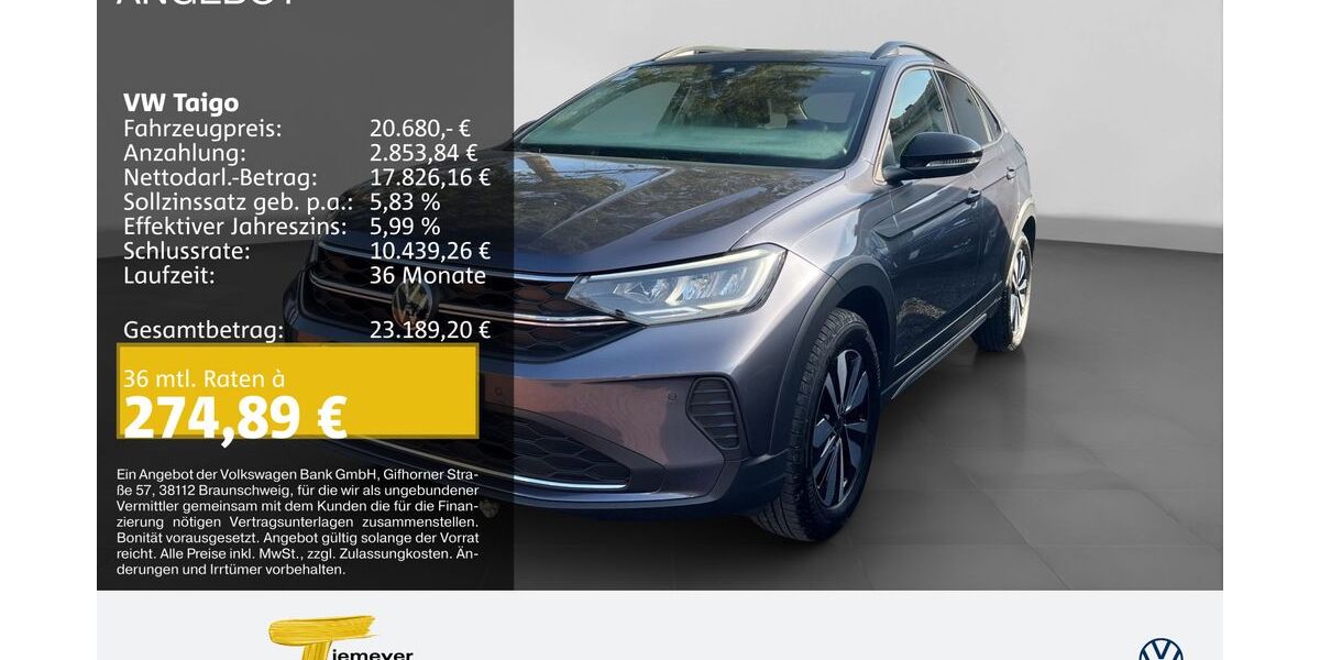 VW Taigo 7.812 km 20.680 &euro; Recklinghausen 45663