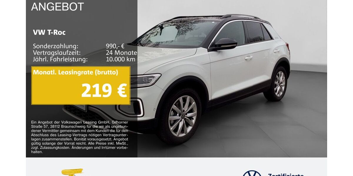 VW T-Roc 9.273 km 30.110 &euro; Castrop-Rauxel 44575